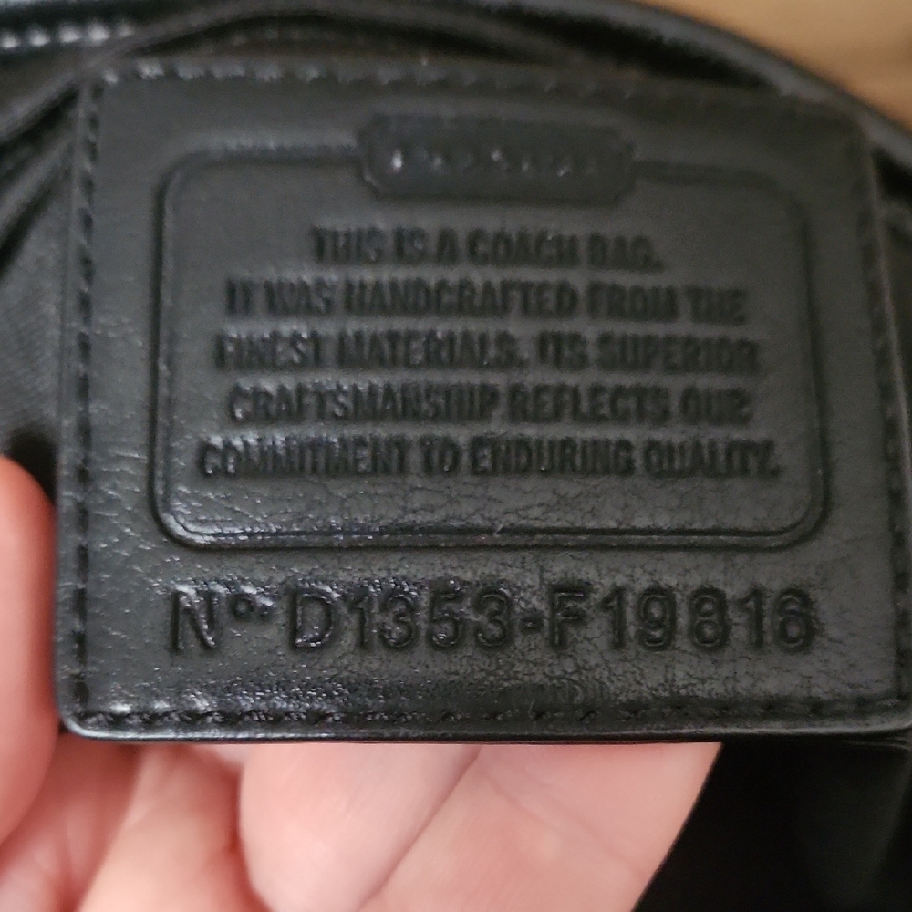 Coach Black and Gray Signature Shoulder Bag - Picture 6 of 7